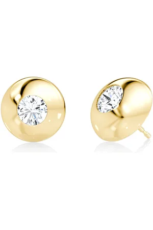 VRAI Petra & Meehan 14K Yellow Lab-Grown Diamond Stud Earrings
