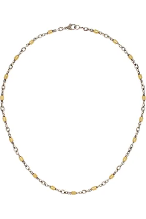 Sylva & Cie Nugget 18K Yellow Platinum And Sterling Silver Necklace