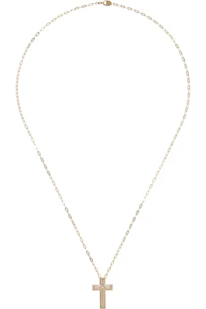 VRAI Cross 18K Yellow Diamond Necklace