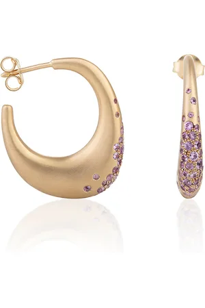 Nada 18K Yellow Pink Sapphire Earrings