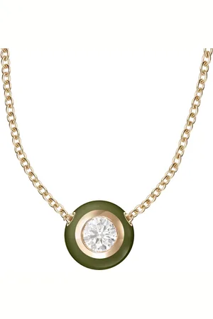 Melissa Kaye 18k Yellow Gold Audrey Pendant Large in Army
