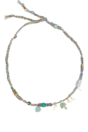 Joie DiGiovanni Psychadellic Pastel Daydream Leather Rockstar Necklace