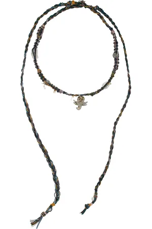 Joie DiGiovanni Golden Glowing Octopus Leather Rockstar Necklace