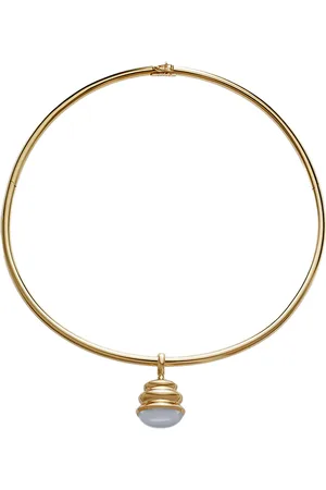 Sauer 18k Yellow Constantin Pendant Necklace with Chalcedony