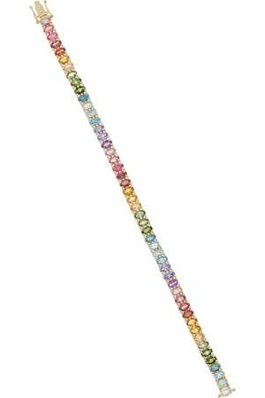 Sauer Riviera 18K Yellow Gold Rainbow Bracelet