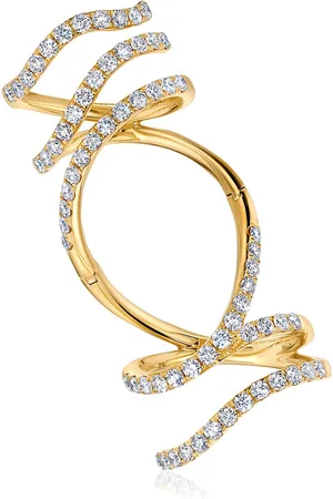 Graziela Rio 18K Gold Diamond Mega Swirl Ring