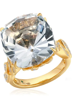 Graziela 18K Gold Diamond Folha Ring