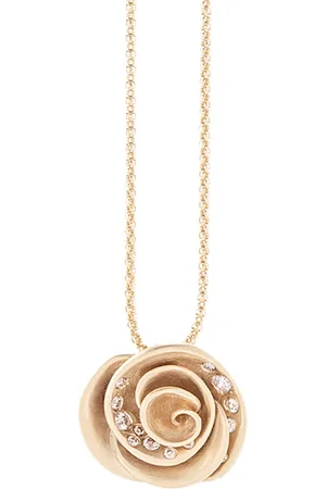 Nada Rose Mini 18K Yellow Diamond Necklace