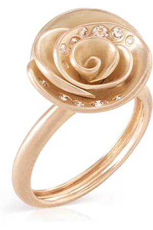 Nada Rose Mini 18K Yellow Diamond Ring