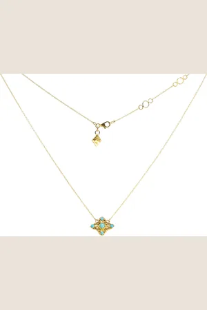 Armenta 18K Yellow ; Diamond And Turquoise Necklace