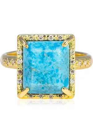 Armenta 18K Yellow Goldl Turquoise Ring