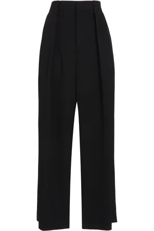Balmain Pleated Grain Du Poudre Wool Pants