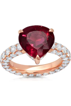 Graziela 18K Rubellite; Diamond Ring