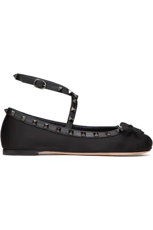 VALENTINO GARAVANI Rockstud Leather Ballet Flats