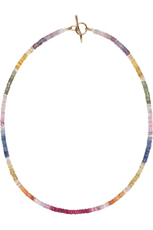 Lizzie Fortunato Brilliant Shaded Sapphire and 14k Gold Necklace