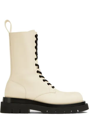 Bottega Veneta Lug Lace-Up Boot Military Calf