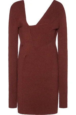 Bottega Veneta Ribbed-Knit Mini Dress