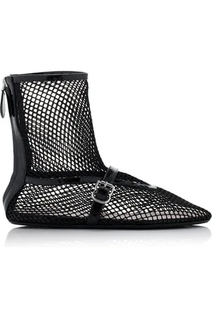 Alaïa High Ballerinas Mesh Leather Flats