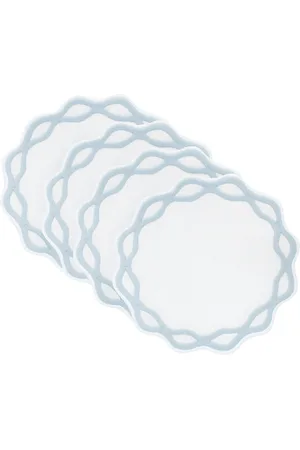 Moda Domus Set-of-Four Handcrafted Linen Coasters