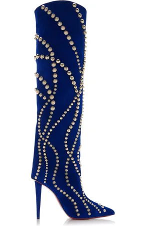Christian Louboutin Astrilarge Botta 100mm Studded Suede Boots