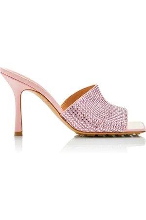 Bottega Veneta Sparkle Slide Stretch Satin Sandals