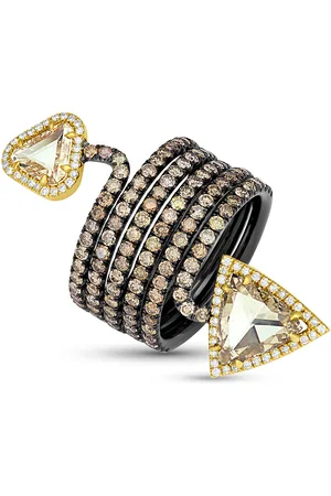 VRAM Oak Snake 18K Yellow And Sterling Silver Diamond Ring