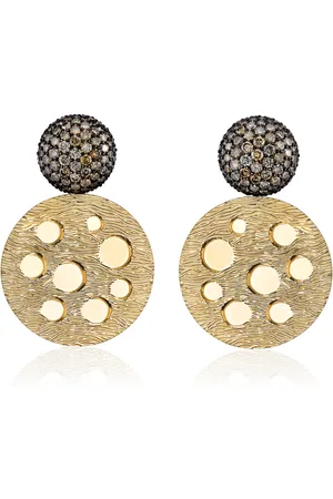 VRAM Tau Disco 18K Yellow And Sterling Silver Diamond Earrings