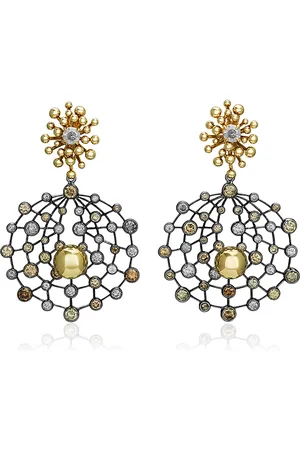 VRAM Nocturn 18K Yellow And Sterling Silver Diamond Earrings