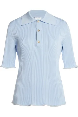 Bottega Veneta Ribbed Cotton Polo Shirt