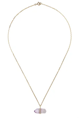 JIA JIA 14K Yellow Gold Amethyst And Diamond Necklace