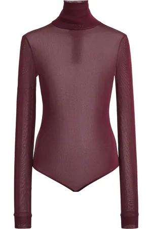 Maison Margiela Turtleneck Sheer Jersey Bodysuit