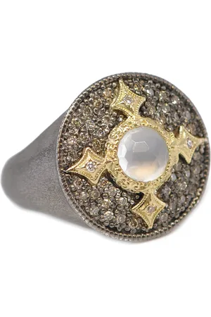 Armenta Crivelli 18K Yellow Gold; Sterling Chalcedony Signet Ring