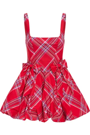 LOVESHACKFANCY Ruelle Bow-Detailed Taffeta Mini Dress