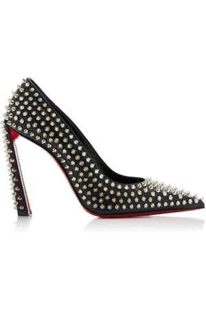 Christian Louboutin Condora Spikes 100mm Studded Leather Pumps
