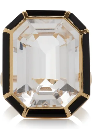 Goshwara 18K Yellow Gold Crystal and Onyx Ring