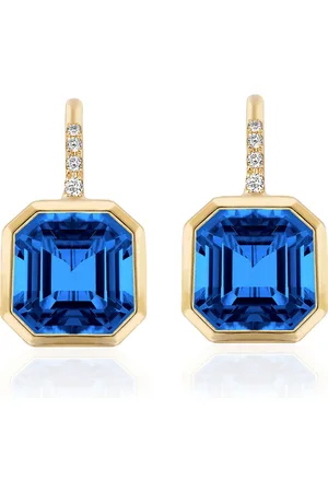Goshwara 18K Yellow Gold Topaz; Diamond Earrings