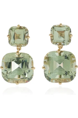Goshwara 18K Yellow Gold Prasiolite Earrings