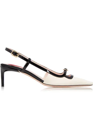 Roger Vivier Mini-Buckle Patent Leather Slingback Pumps