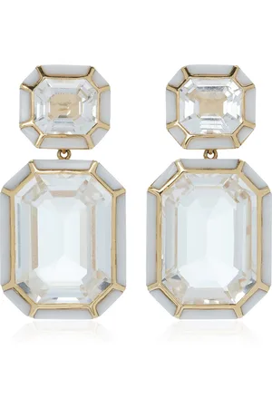 Goshwara 18K Yellow Gold Agate And Rock Crystal Earrings