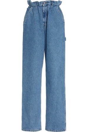 Miu Miu Iconic Rigid High-Rise Straight-Leg Blue Jeans