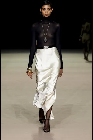 Carla Zampatti Draped Satin Maxi Skirt