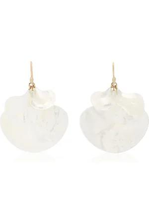Annette Ferdinandsen Ginkgo Cluster 14K Yellow Gold Mother-of-Pearl Earrings