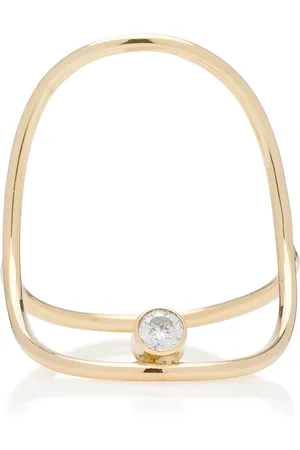 White/Space Continuity 14K Yellow Diamond Ring