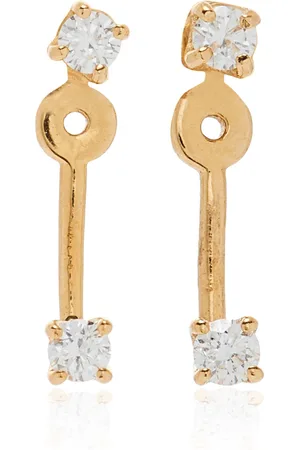 White/Space 14K Yellow Diamond Floater Earrings