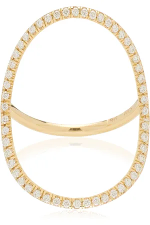 White/Space Continuity 14K Yellow Diamond Ring