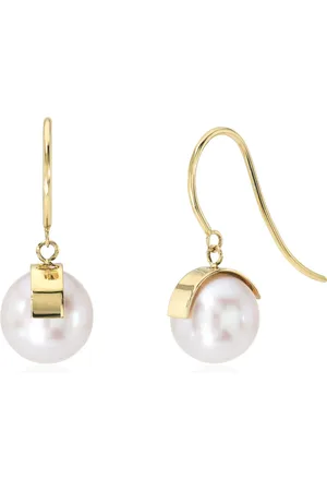 White/Space Aalto 14K Yellow Gold Pearl Drop Earrings
