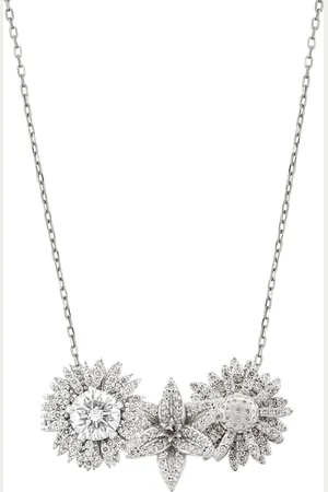 Bernard James Flora Pave Posy 18K Gold Diamond Necklace