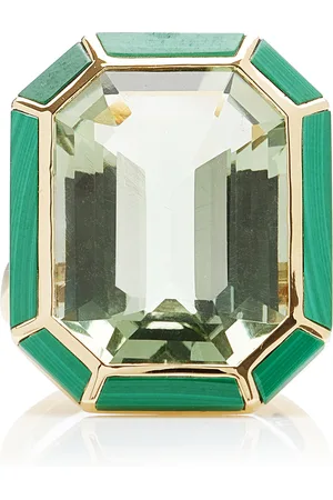 Goshwara 18K Gold; Prasiolite; And Malachite Ring