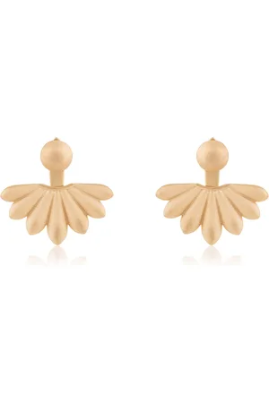 Nada Lotus Courage 18K Yellow Earrings