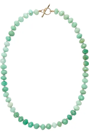 Lizzie Fortunato Exclusive Chrysoprase and Aquamarine 14k Gold Necklace